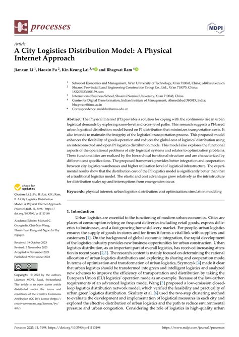 physical logistics solutions|A City Logistics Distribution Model: A Physical Internet Approach.